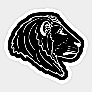 Line art lion Sticker